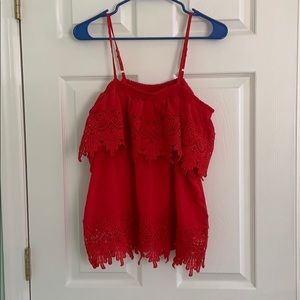 Cold Shoulder Lacey Top!